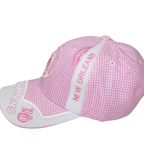 CityHunter New Orleans UltimatP Headwear Pink White Checker Hat - Picture 3 of 10